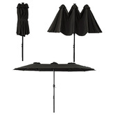 Braxton Home 4.6m Hiraiya Solar-Lighted Market Umbrella