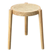 Braxton Home 45cm Ellis Rubberwood &amp; Rattan Bar Stools