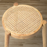 Braxton Home 45cm Ellis Rubberwood &amp; Rattan Bar Stools