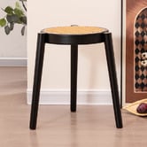 Braxton Home 45cm Ellis Rubberwood &amp; Rattan Bar Stools