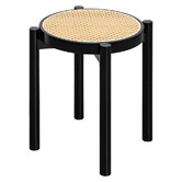 Braxton Home 45cm Blanche Rubberwood &amp; Rattan Bar Stools