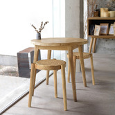 Braxton Home 45cm Ellis Rubberwood &amp; Rattan Bar Stools