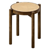 Braxton Home 45cm Blanche Rubberwood &amp; Rattan Bar Stools