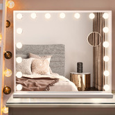 Braxton Home White Nia LED Make-Up Mirror