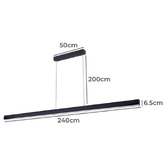Braxton Home Wex 240cm Aluminium LED Linear Pendant Light