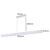 Braxton Home Wex 240cm Aluminium LED Linear Pendant Light