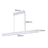 Braxton Home Elio 150cm Aluminium LED Linear Pendant Light
