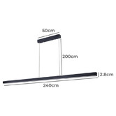Braxton Home Kuro 240cm LED Linear Pendant Light