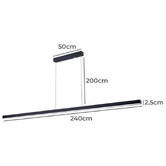 Braxton Home Elio 240cm LED Linear Pendant Light