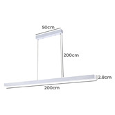 Braxton Home Kuro 200cm LED Linear Pendant Light