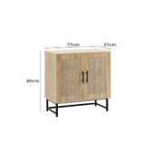 Braxton Home Rendra 2 Door Rattan Sideboard Buffets