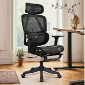 Braxton Home Halyna Mesh Office Chair with Footrest