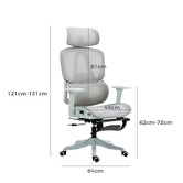 Braxton Home Inna Mesh Office Chair with Footrest