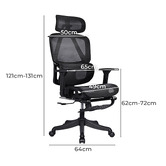 Braxton Home Halyna Mesh Office Chair with Footrest