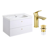 Braxton Home Linos 900mm Gold Accent Vanity Package