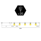 Braxton Home Warm White LED Outdoor Festoon Lights