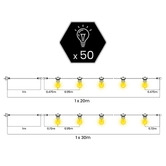 Braxton Home Warm White LED Outdoor Festoon Lights