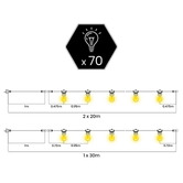 Braxton Home Warm White LED Outdoor Festoon Lights