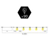 Braxton Home Warm White LED Outdoor Festoon Lights