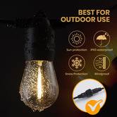 Braxton Home 20m Warm White Outdoor Festoon Lights