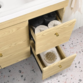 Braxton Home Callum 900mm Oak Freestanding Single Vanity with Ceramic Countertop