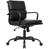Braxton Home Black Marcus Mid Back Faux Leather Office Chair