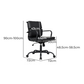 Braxton Home Black Marcus Mid Back Faux Leather Office Chair