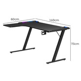 Braxton Home Quantara L-Shape LED Gaming Desk