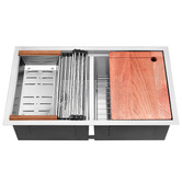 Braxton Home Orly Double Stainless Steel Kitchen Sink &amp; Accessories Package