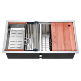 Braxton Home Orly Double Stainless Steel Kitchen Sink &amp; Accessories Package