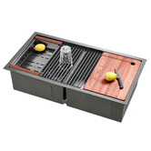 Braxton Home Frag 820mm Single Stainless Steel Kitchen Sink &amp; Accessories Package