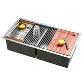 Braxton Home Frag 820mm Single Stainless Steel Kitchen Sink &amp; Accessories Package