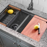 Braxton Home Frag 820mm Single Stainless Steel Kitchen Sink &amp; Accessories Package