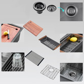 Braxton Home Frag 820mm Single Stainless Steel Kitchen Sink &amp; Accessories Package