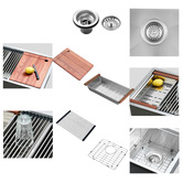 Braxton Home Frag 820mm Single Stainless Steel Kitchen Sink &amp; Accessories Package