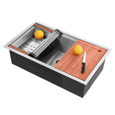 Braxton Home Frag 750mm Single Stainless Steel Kitchen Sink &amp; Accessories Package