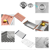 Braxton Home Frag 750mm Single Stainless Steel Kitchen Sink &amp; Accessories Package