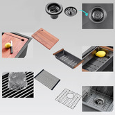 Braxton Home Frag 750mm Single Stainless Steel Kitchen Sink &amp; Accessories Package