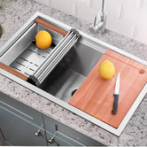 Braxton Home Frag 750mm Single Stainless Steel Kitchen Sink &amp; Accessories Package