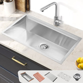 Braxton Home Frag 750mm Single Stainless Steel Kitchen Sink &amp; Accessories Package