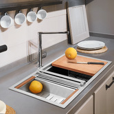 Braxton Home Navagio 750mm Single Kitchen Sink &amp; Accessories Package