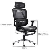 Braxton Home Inna Mesh Office Chair with Footrest