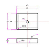 Braxton Home Haines 470mm Rectangle Stainless Steel Above Counter Basin