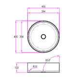 Braxton Home Haines 400mm Round Stainless Steel Above Counter Basin