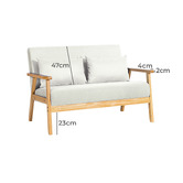 Braxton Home Cameron 2 Seater Rubberwood Sofa