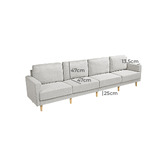 Braxton Home Klima 4 Seater Rubberwood Modular Sofa