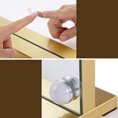 Braxton Home Gold Nia LED Make-Up Mirror