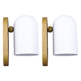 Braxton Home Pearson Ash Wood &amp; Iron Wall Sconces