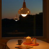 Braxton Home Yani Beech Wood &amp; Terrazzo Pendant Light
