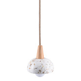 Braxton Home Yani Beech Wood &amp; Terrazzo Pendant Light